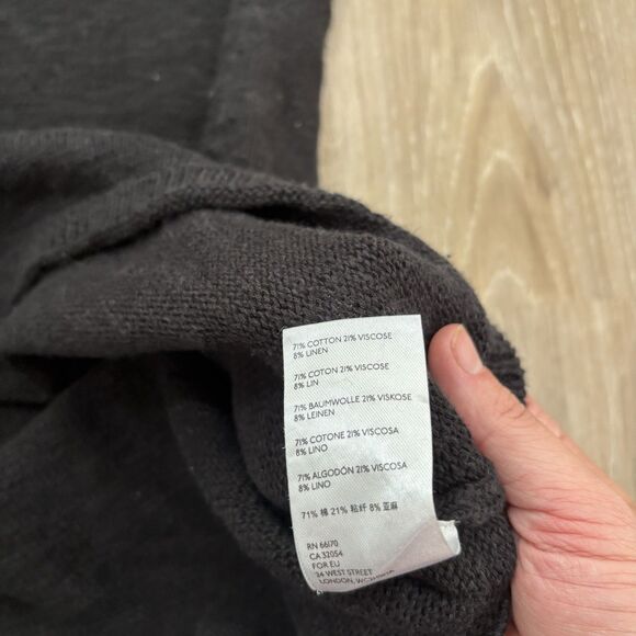 Free People Beach Dress Size Small Black Nina Sweater Mini Tank Dress - Picture 5 of 6